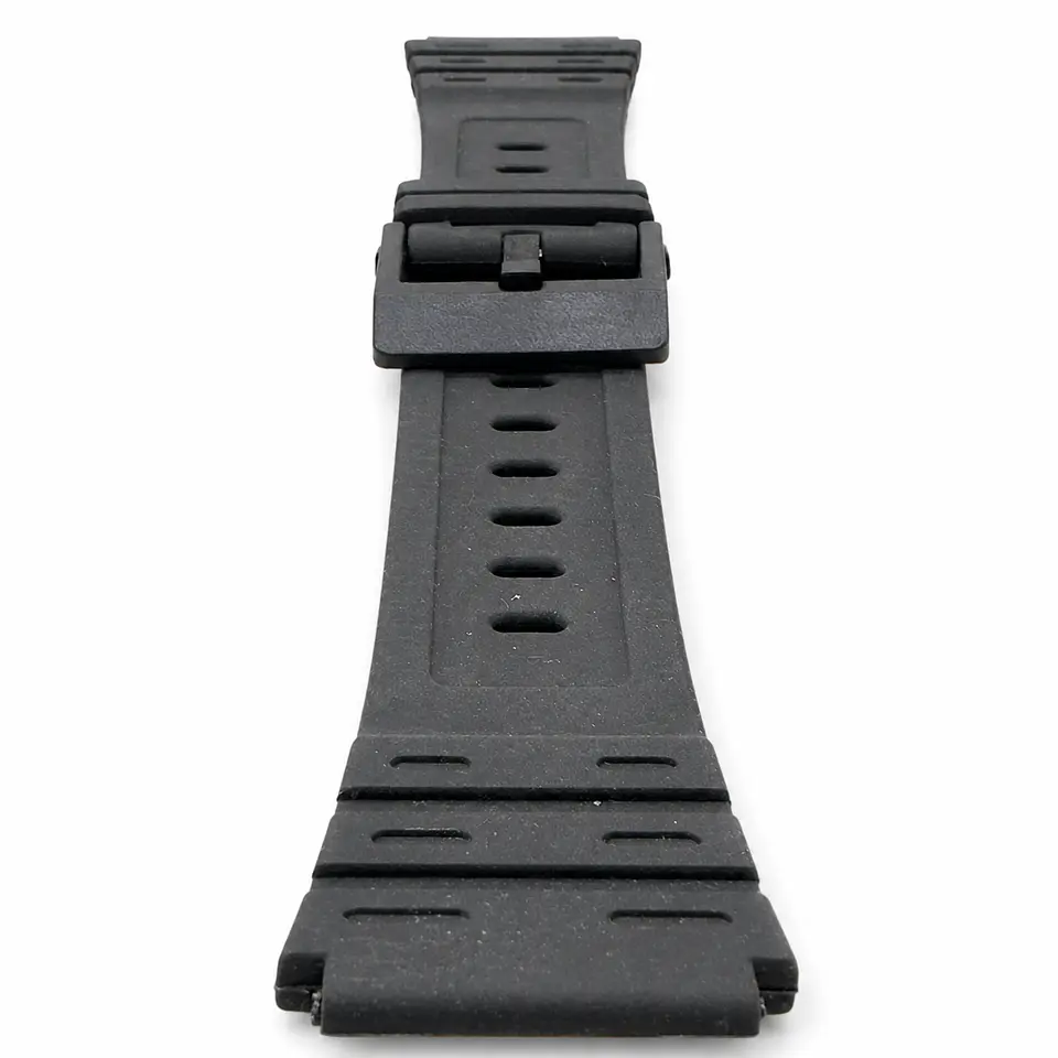Pulsera de Resina Negra para Reloj con Hebilla Negra Repuesto Casio 18mm 3