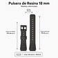 Pulsera de Resina Negra para Reloj con Hebilla Negra Repuesto Casio 18mm - Miniatura 5