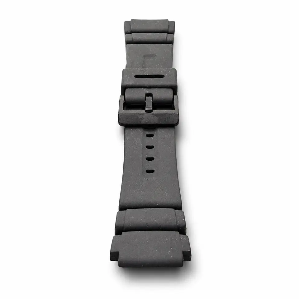 Pulsera de Resina Negra para Reloj con Hebilla Negra Repuesto Casio 18mm 5