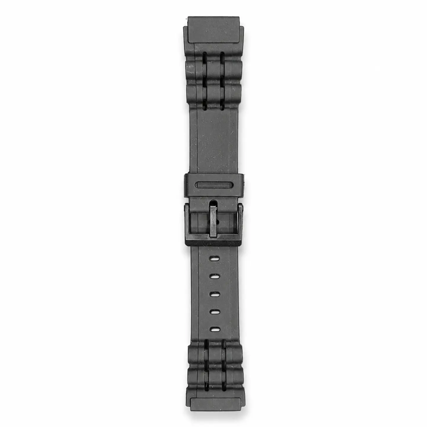 Pulsera de Resina Negra para Reloj con Hebilla Negra Repuesto Casio 18mm 1