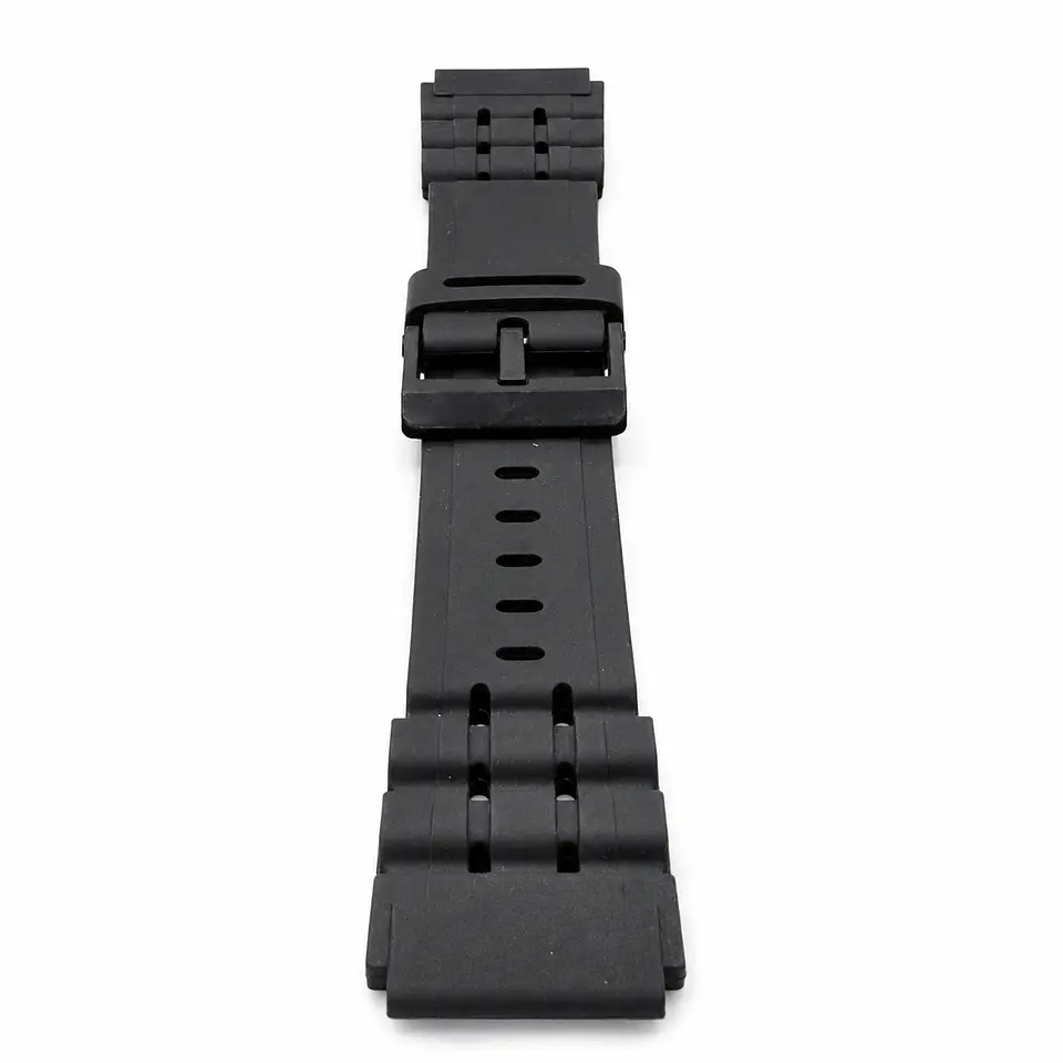Pulsera de Resina Negra para Reloj con Hebilla Negra Repuesto Casio 18mm 5