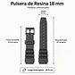 Pulsera de Resina Negra para Reloj con Hebilla Negra Repuesto Casio 18mm - Miniatura 3