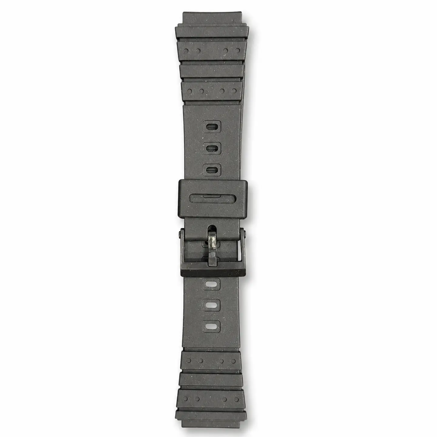 Pulsera de Resina Negra para Reloj con Hebilla Negra Repuesto Casio 20mm 1