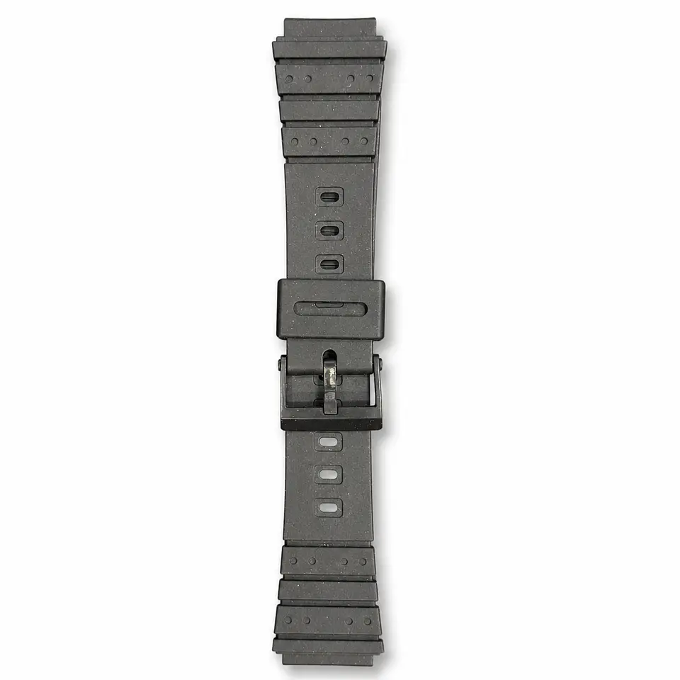Pulsera de Resina Negra para Reloj con Hebilla Negra Repuesto Casio 20mm 1