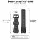 Pulsera de Resina Negra para Reloj con Hebilla Negra Repuesto Casio 20mm - Miniatura 3