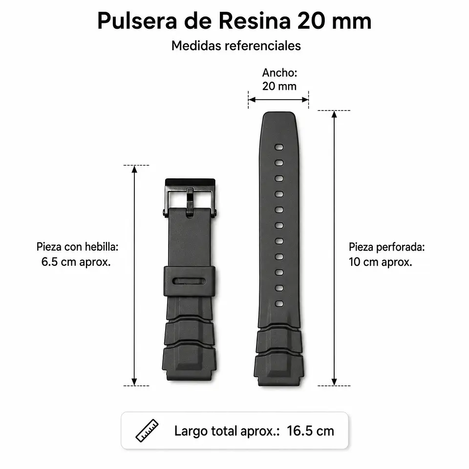 Pulsera de Resina Negra 20 mm Modelo 613 5