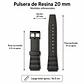 Pulsera de Resina Negra 20 mm Modelo 2815 - Miniatura 2