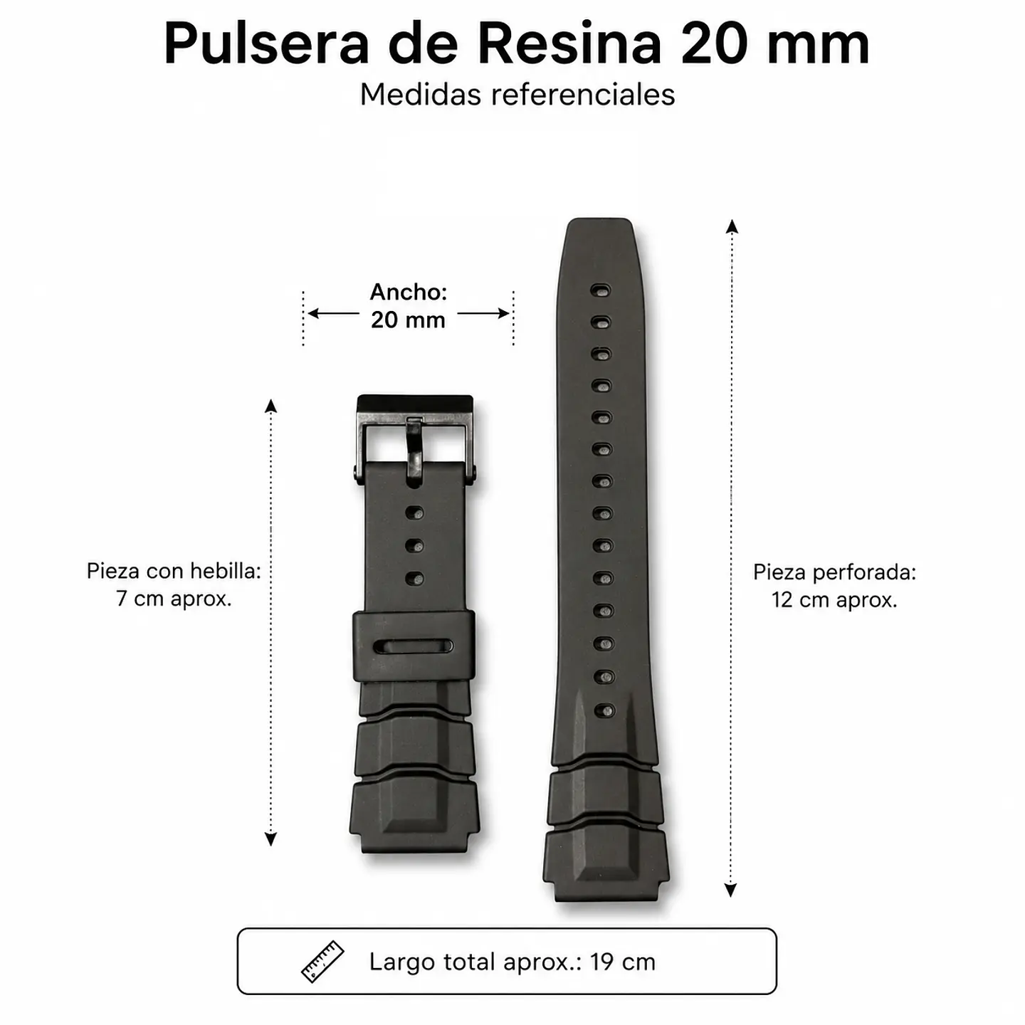 Pulsera de Resina Negra 20 mm Modelo 603 4