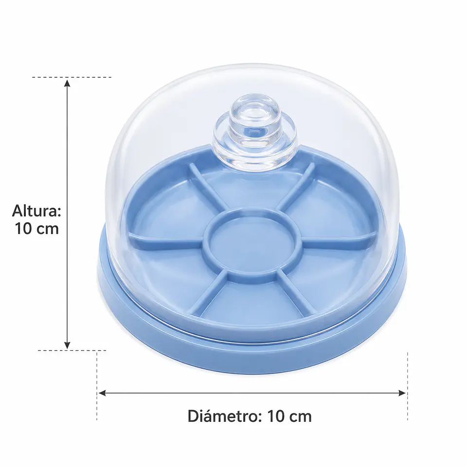 Cubierta Antipolvo para Piezas de Reloj 4″ con Bandeja Divisoria 3