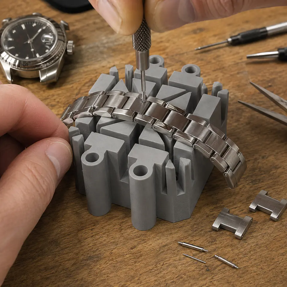 Soporte Plástico Gris para Pulseras de Reloj y Pasadores 4