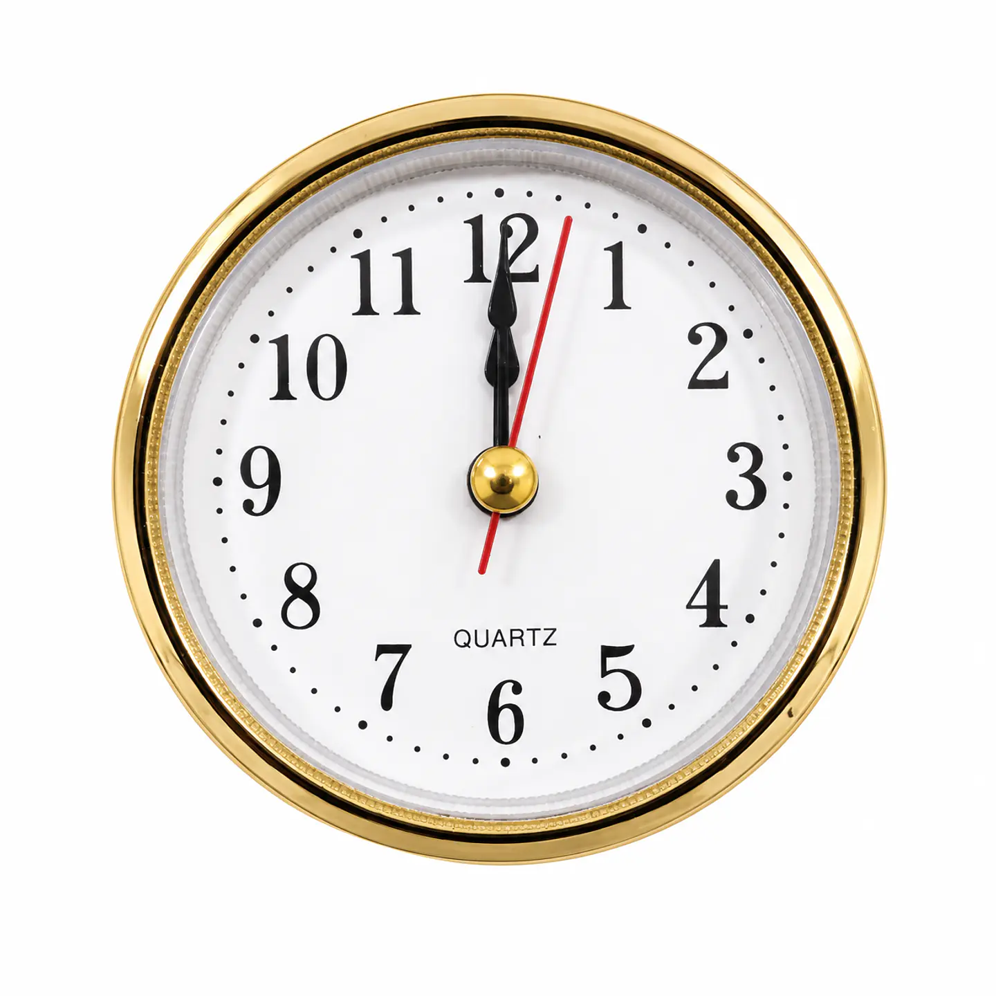 Reloj Quartz Encastrable 65 mm Dorado con Números Arábigos 1
