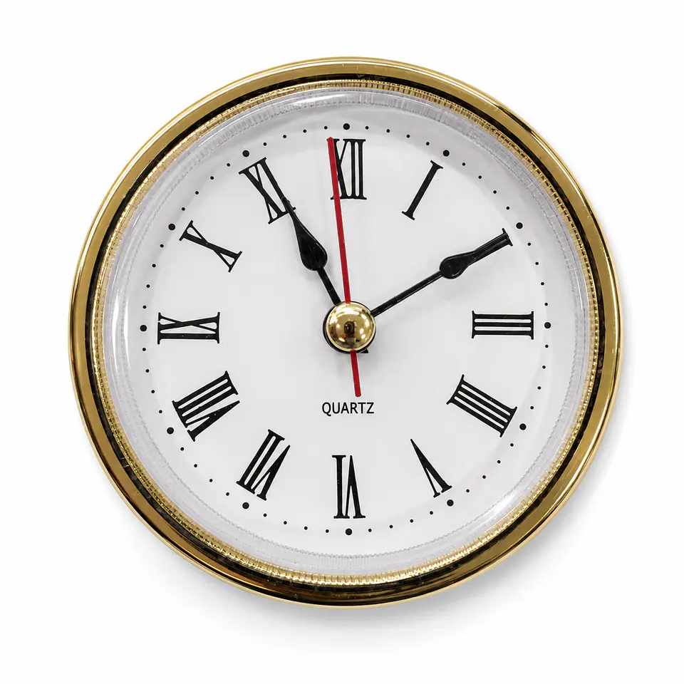 Reloj Quartz Insertable 65 mm Dorado con Números Romanos 1