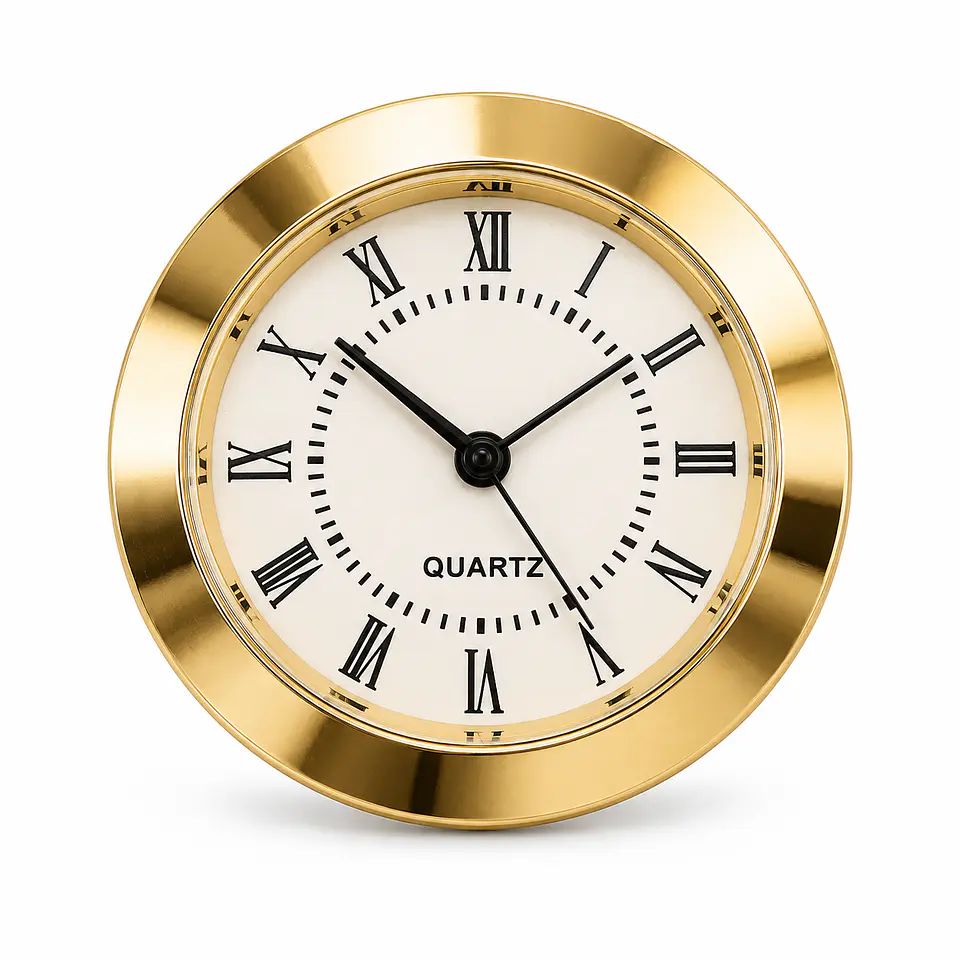 Reloj Quartz Insertable 34 mm Dorado con Números Romanos 1