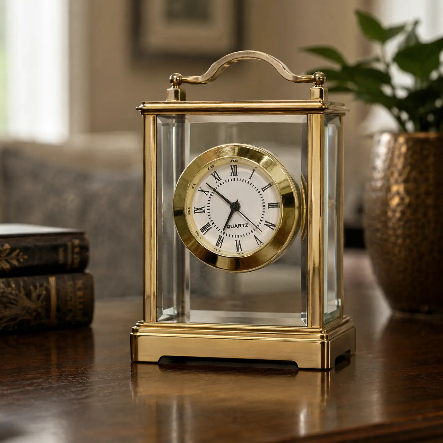 Reloj Quartz Insertable 34 mm Dorado con Números Romanos 4