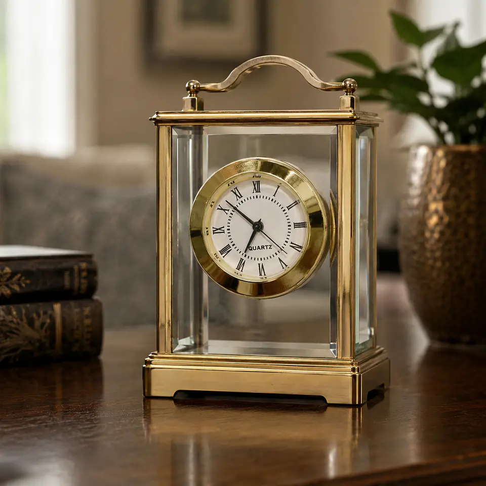 Reloj Quartz Insertable 34 mm Dorado con Números Romanos 4