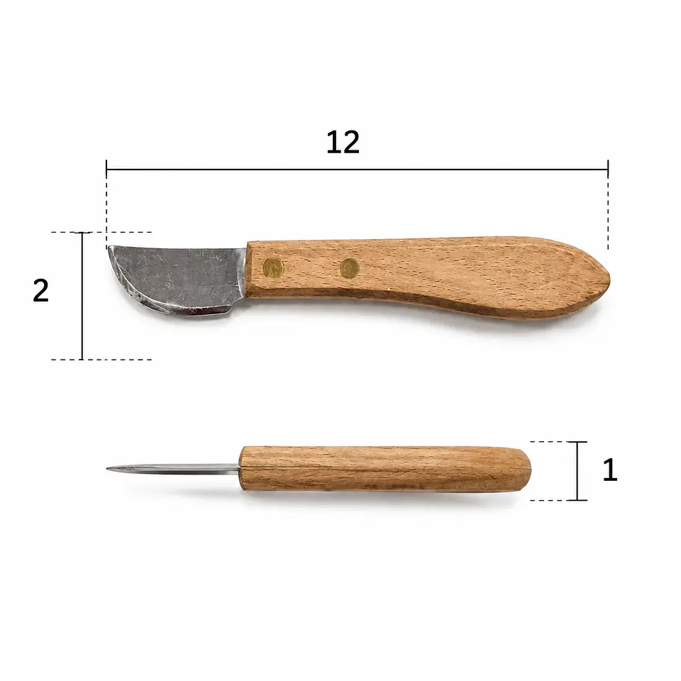 Cuchillo abridor para tapas traseras encajadas a presión. 2