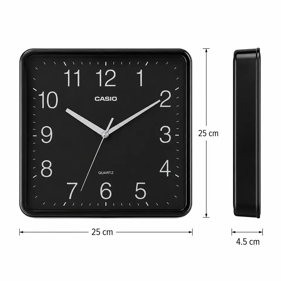 Reloj de Pared Casio IQ-06-1DF Negro 25 cm 3