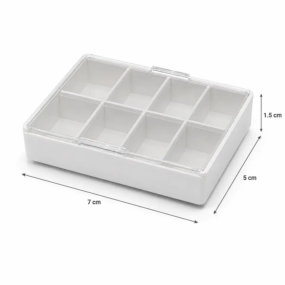 Caja Organizadora para Repuestos de Relojería – 8 Compartimentos 3