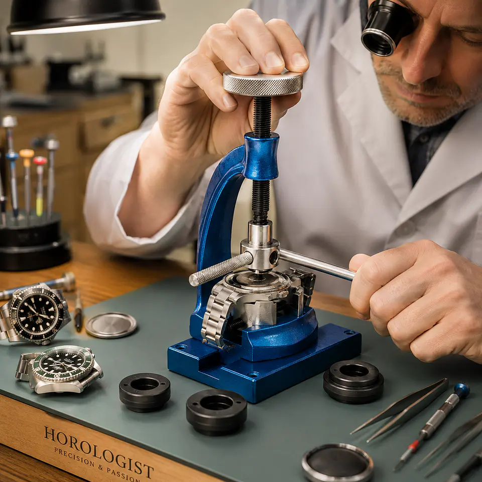 Abridor de Fondos Tipo Rolex con Base y 6 Dados 2