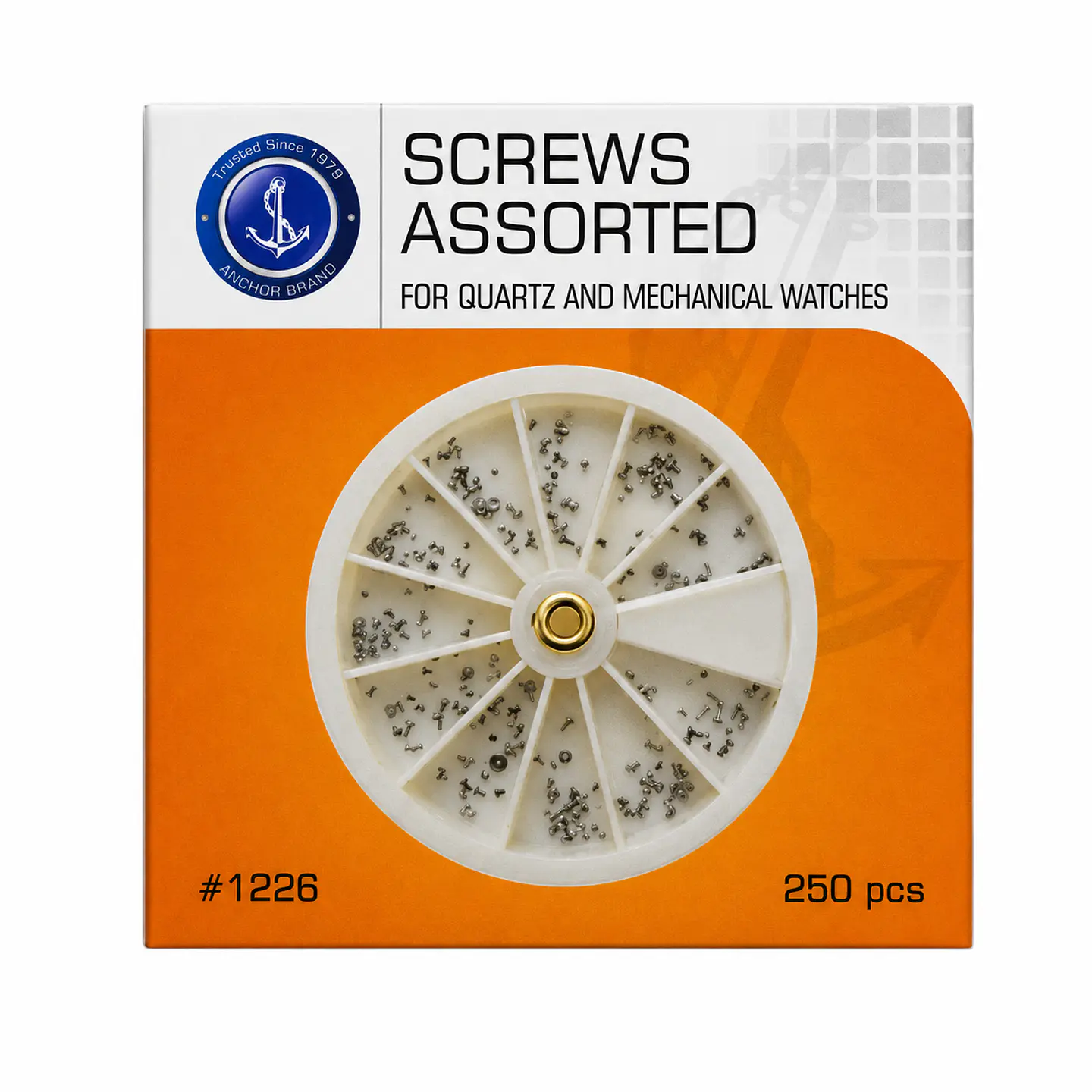 Surtido 250 Tornillos para Relojes Mecánicos y Cuarzo 0,50–1,00 mm 1