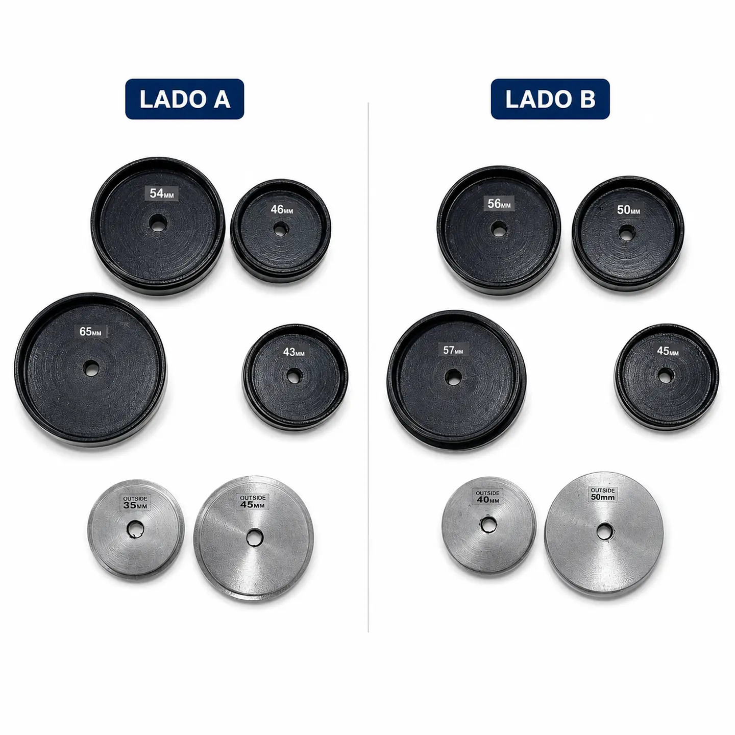 Set 6 Tases de Aluminio Grandes para Prensa Relojera – Cambridge 1394 2