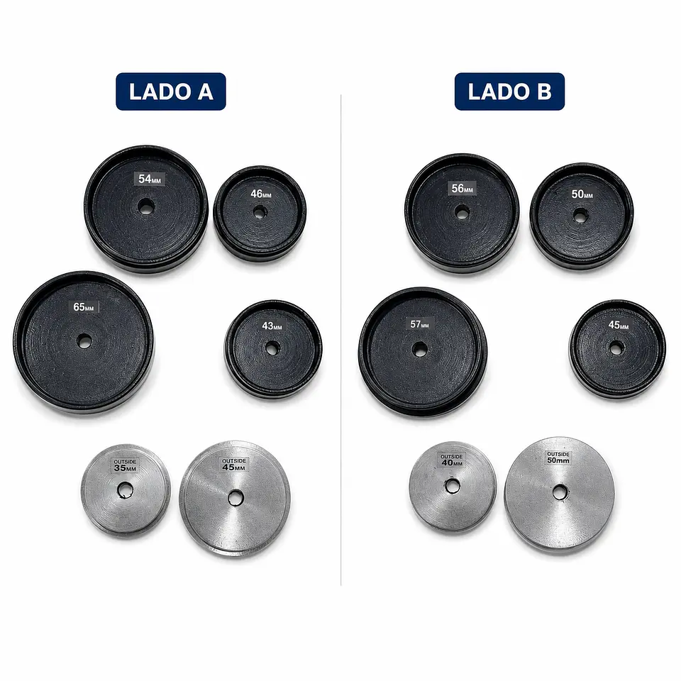 Set 6 Tases de Aluminio Grandes para Prensa Relojera – Cambridge 1394 2