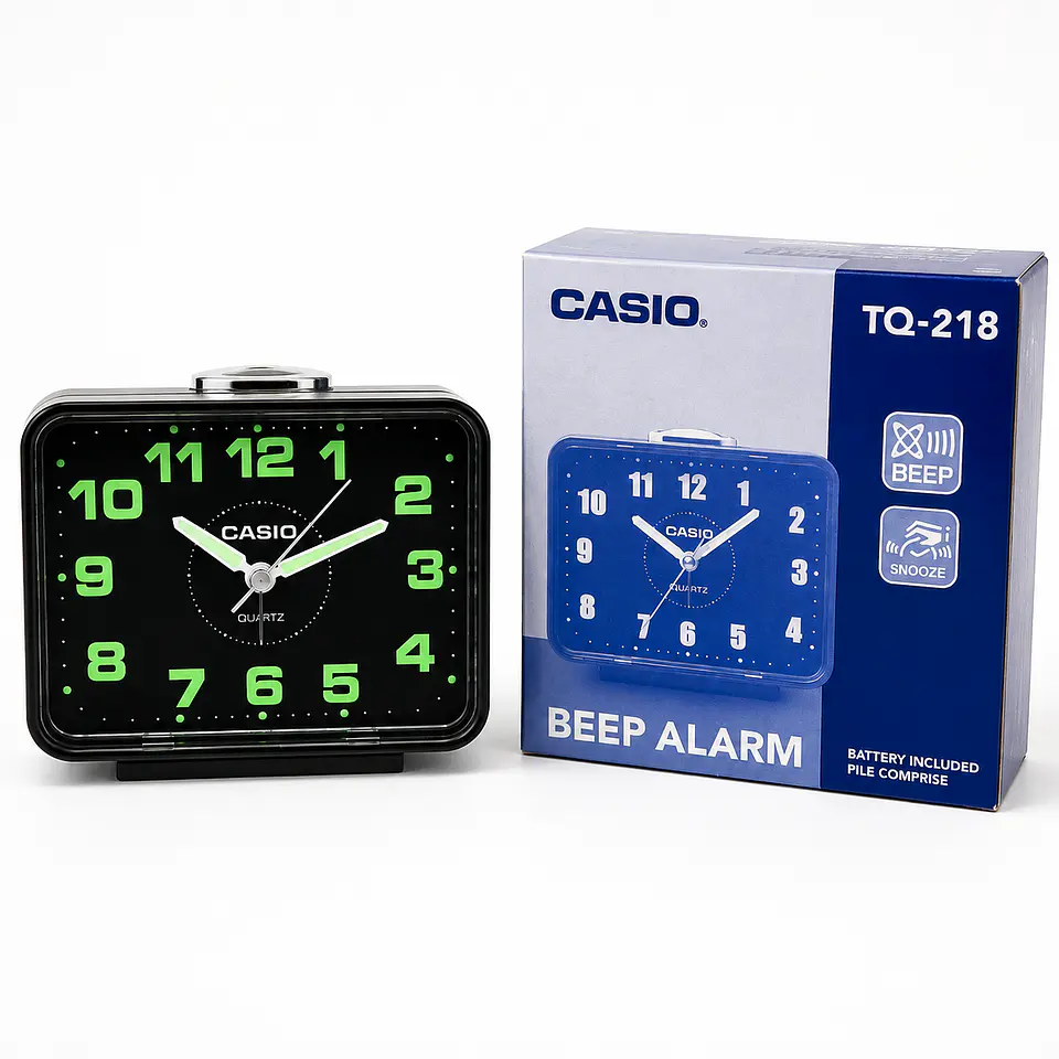 Reloj Despertador Casio TQ-218-8 Analógico con Snooze 2