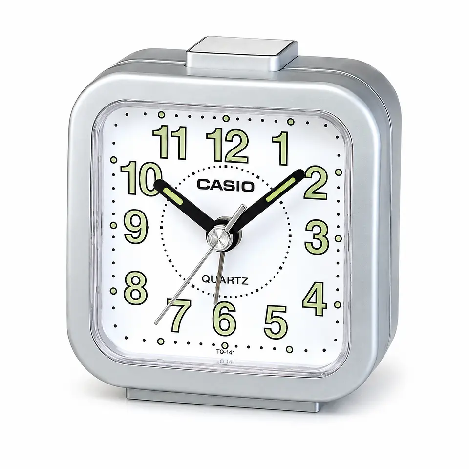 Reloj Despertador Casio TQ-141-8 Analógico Compacto 1
