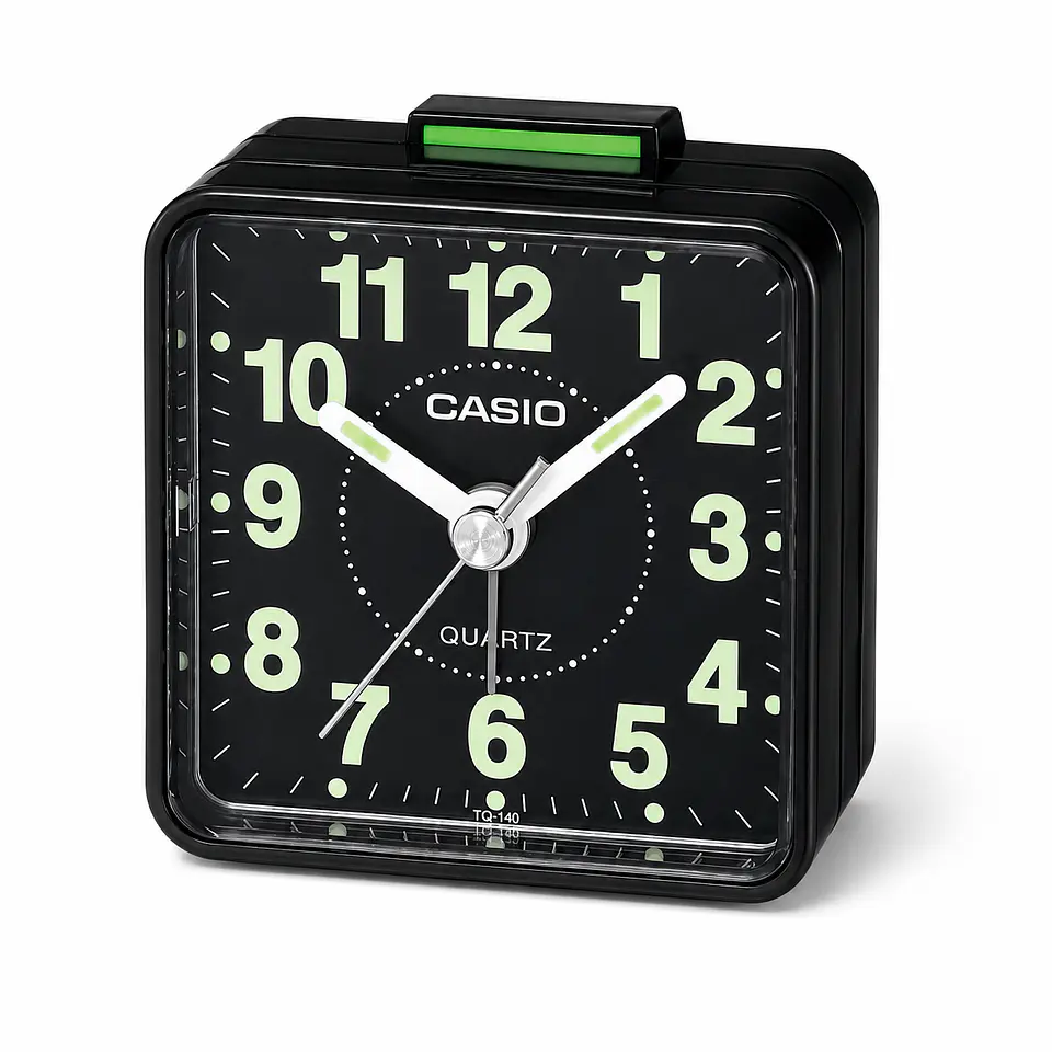 Reloj Despertador Casio TQ-140-1 Analógico Compacto 1