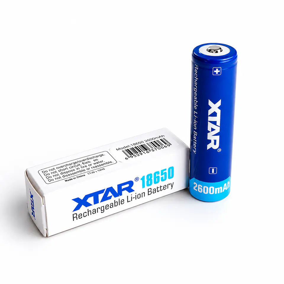 Batería XTAR 18650 2600mAh 3.7V Protegida Button Top 1