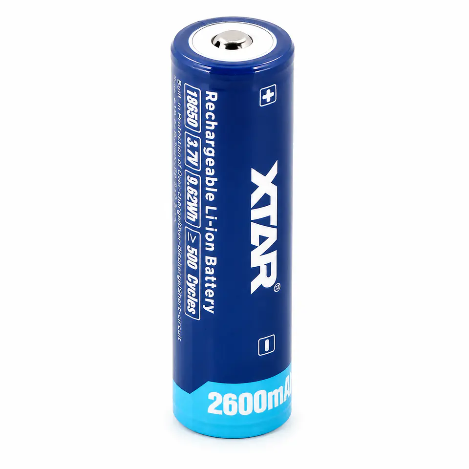 Batería XTAR 18650 2600mAh 3.7V Protegida Button Top 2