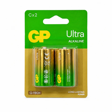 Pila Alcalina GP Ultra C LR14 1,5V – Pack 2 Unidades