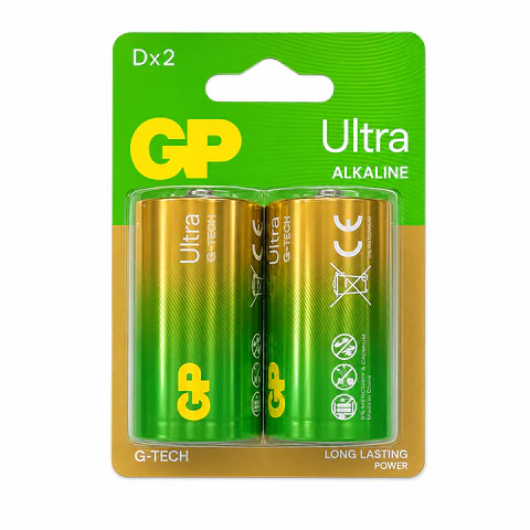 Pila Alcalina GP Ultra D 1,5V – Pack 2 Unidades