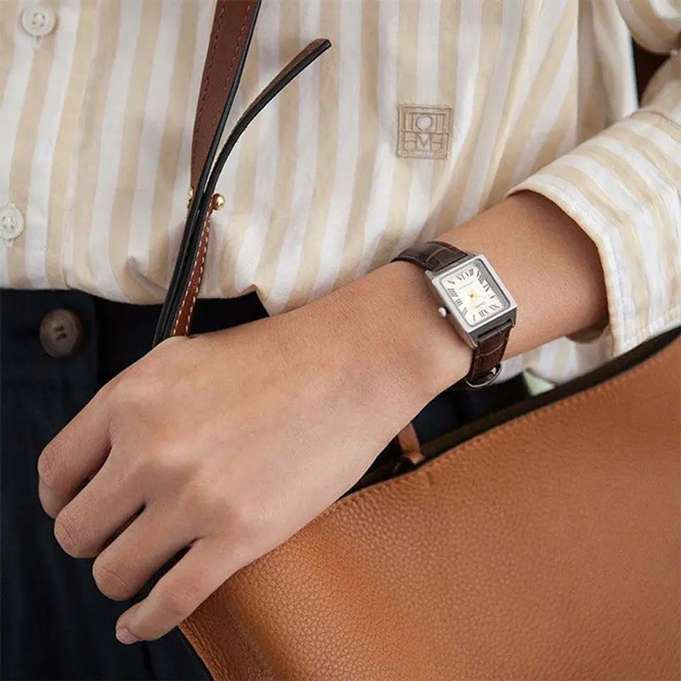 Reloj Casio Mujer Ltp-V007L-9B  Correa de Cuero Marron 3