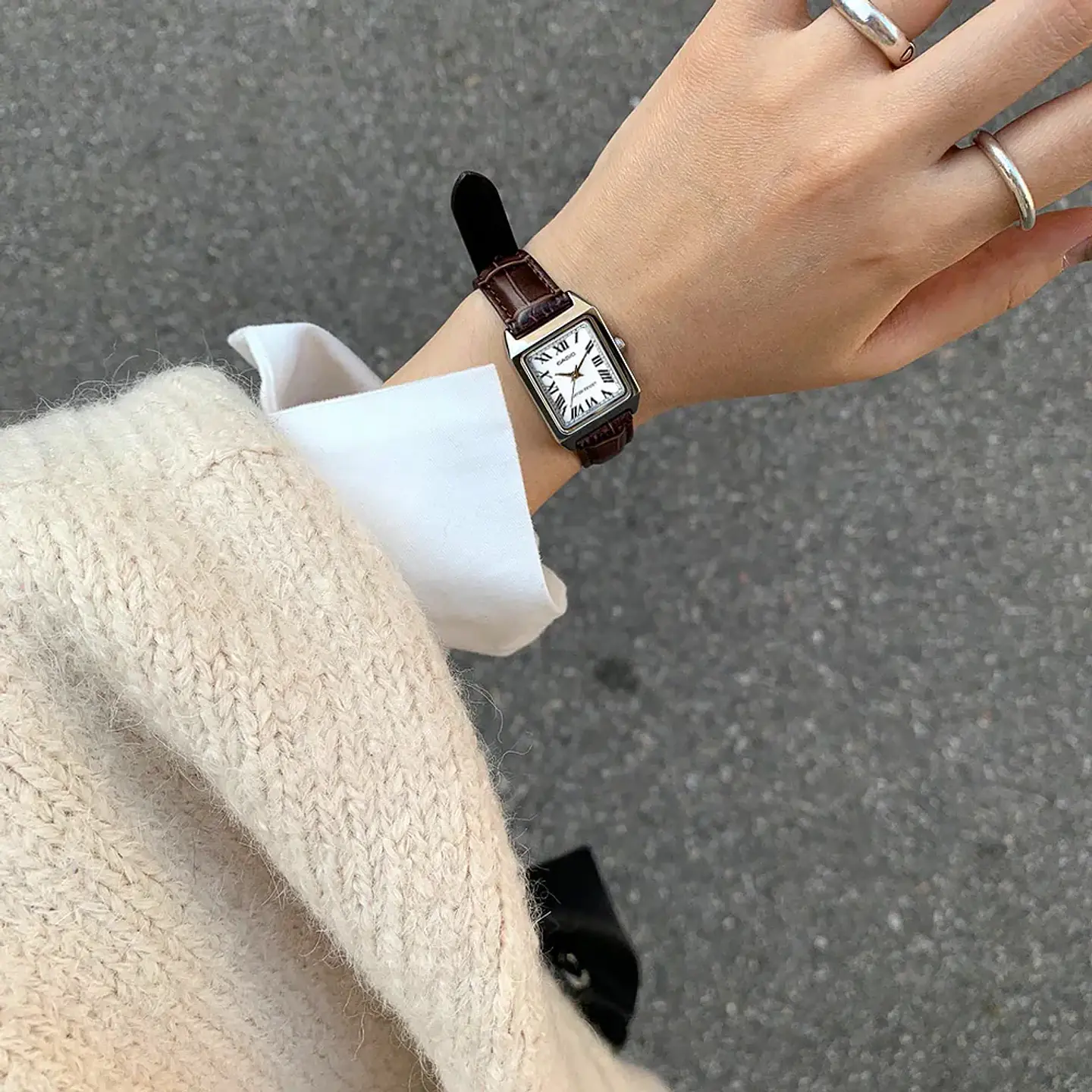 Reloj Casio Mujer Ltp-V007L-9B  Correa de Cuero Marron 5