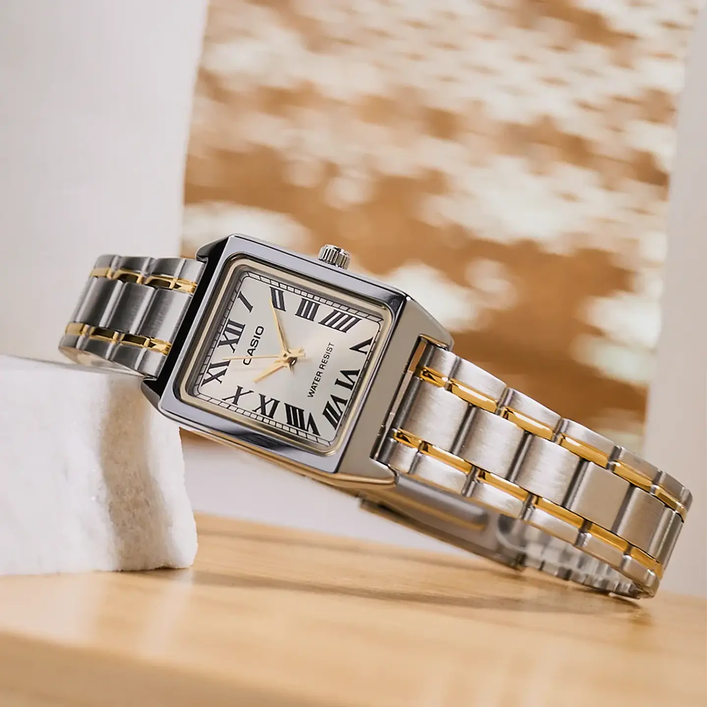 Reloj Casio Mujer Ltp-V007G-9B Fusión Gold Two Tone 2