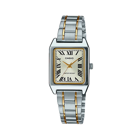 Reloj Casio Mujer Ltp-V007G-9B Fusión Gold Two Tone