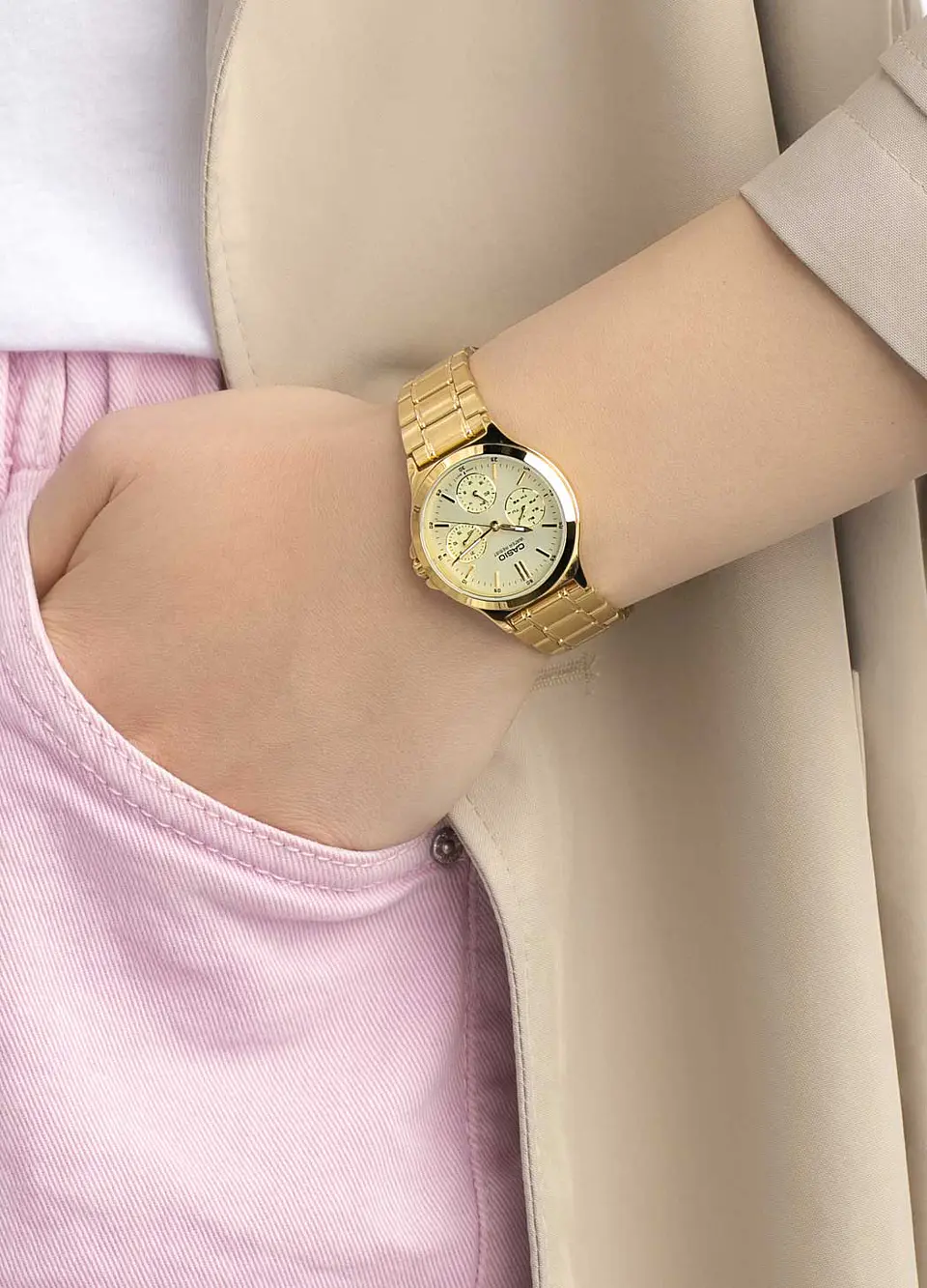 Reloj Casio Mujer Ltp-V300G-9A Gold  3