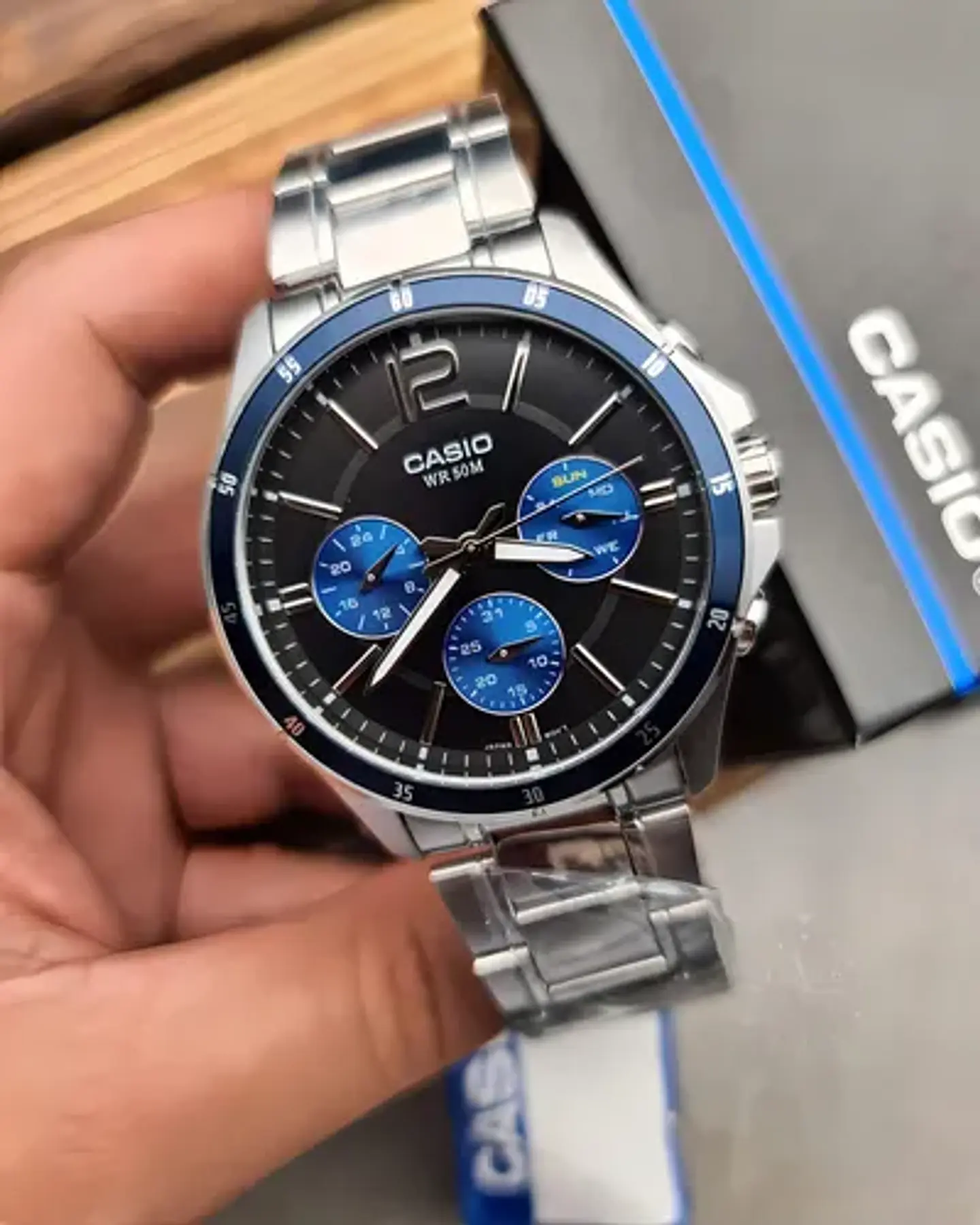 Reloj Casio Para Hombre MTP1374D-2A3 AZUL ZAFIRO 2