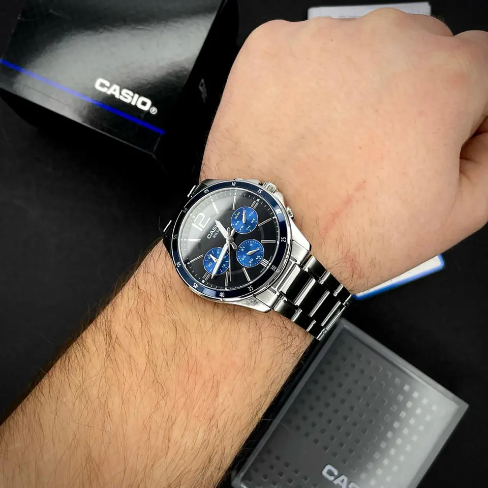 Reloj Casio Para Hombre MTP1374D-2A3 AZUL ZAFIRO 4