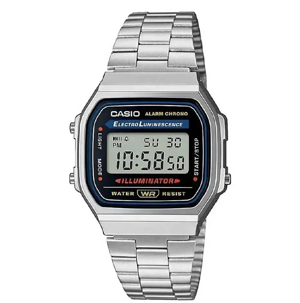 RELOJ CASIO PARA HOMBRE A168WA-1W 1
