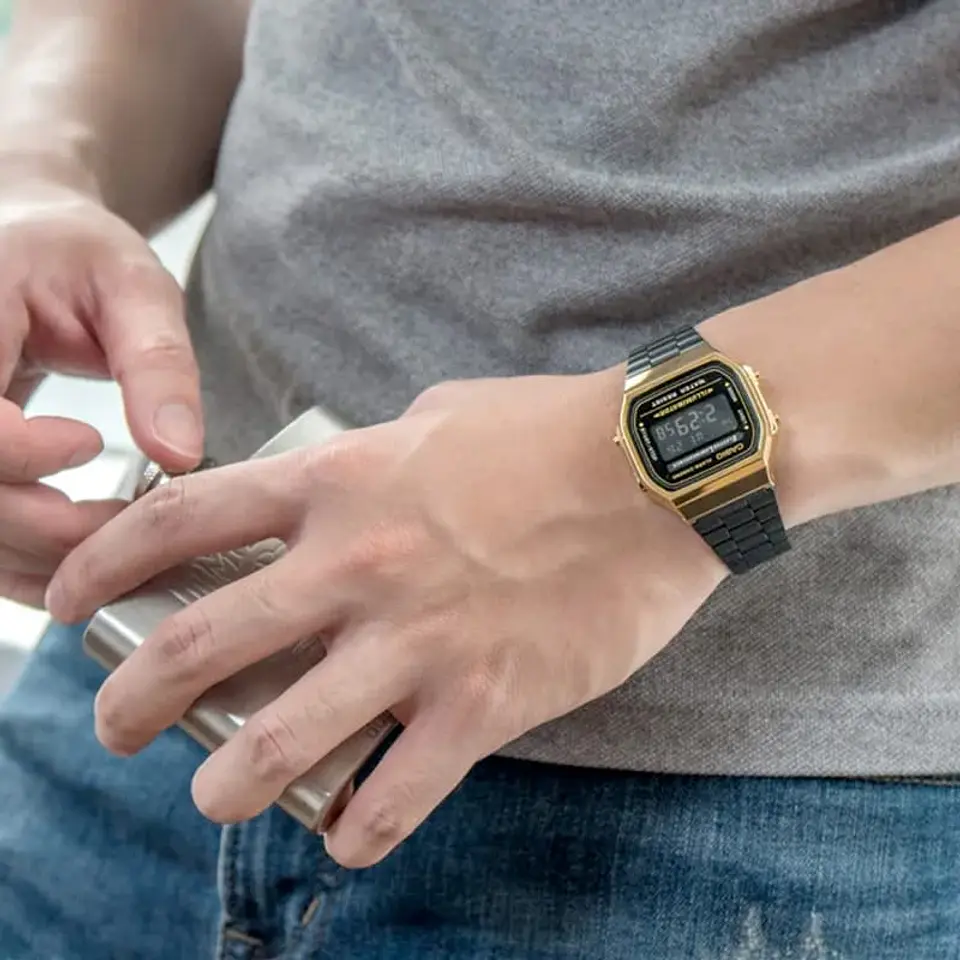 RELOJ CASIO PARA HOMBRE A168WEGB-1B 3