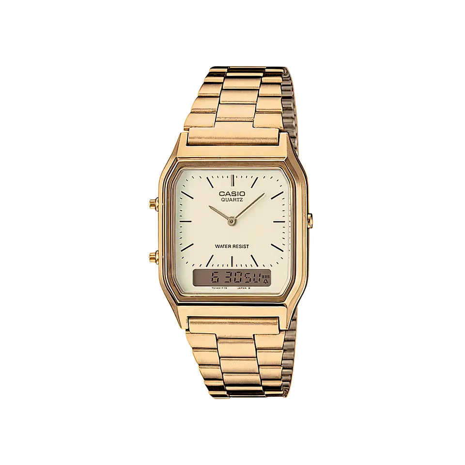 RELOJ CASIO UNISEX AQ-230GA-9D GOLD LUXURY 1