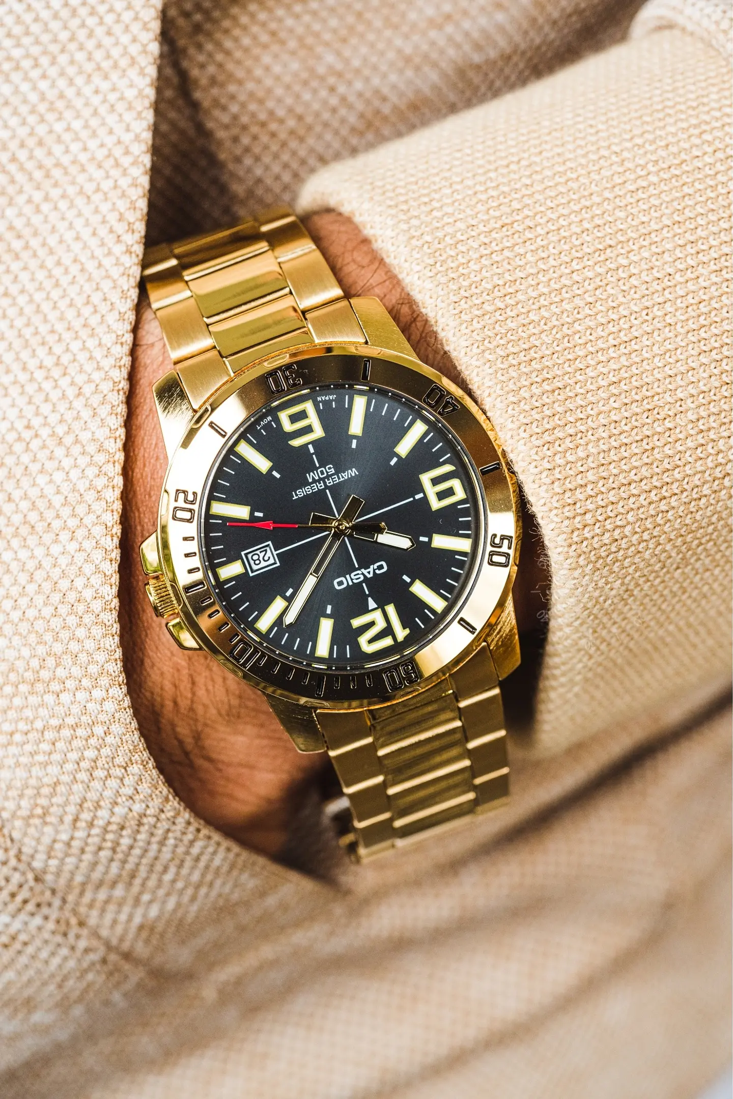 RELOJ CASIO PARA HOMBRE MTP-VD01G-1B 3