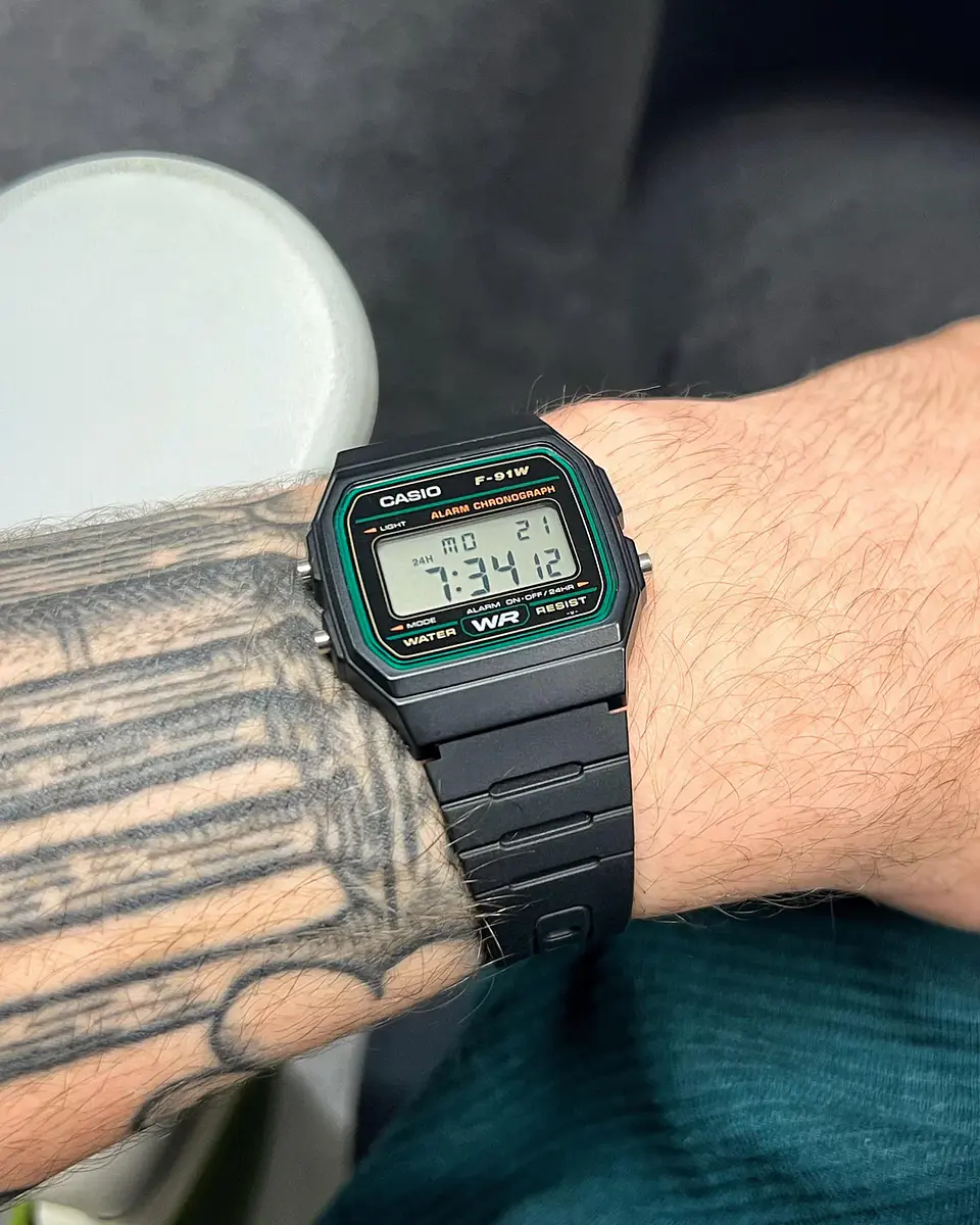 RELOJ CASIO UNISEX F-91W-3DG 3
