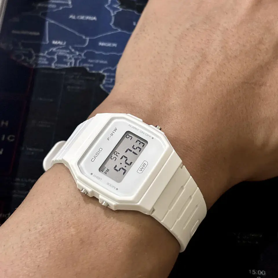 RELOJ CASIO UNISEX F-91WB-7A 2