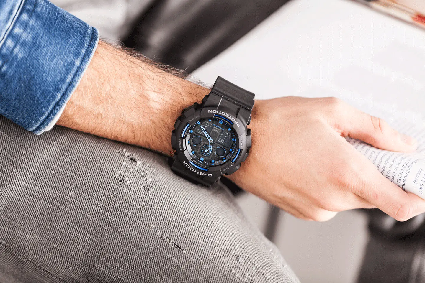 RELOJ G SHOCK PARA HOMBRE GA-100B-1A2 3