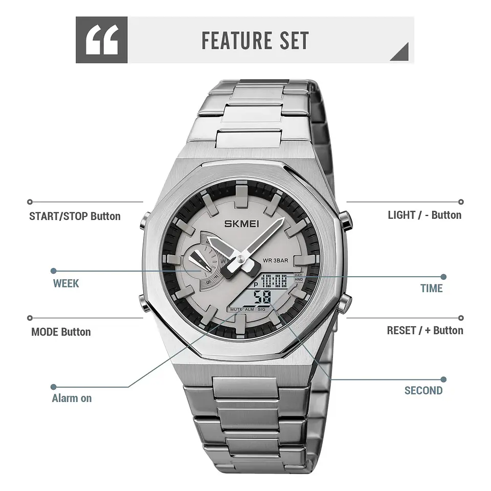 RELOJ SKMEI SILVER 1816  3