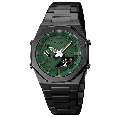 RELOJ SKMEI 1816 BLACK AND GREEN