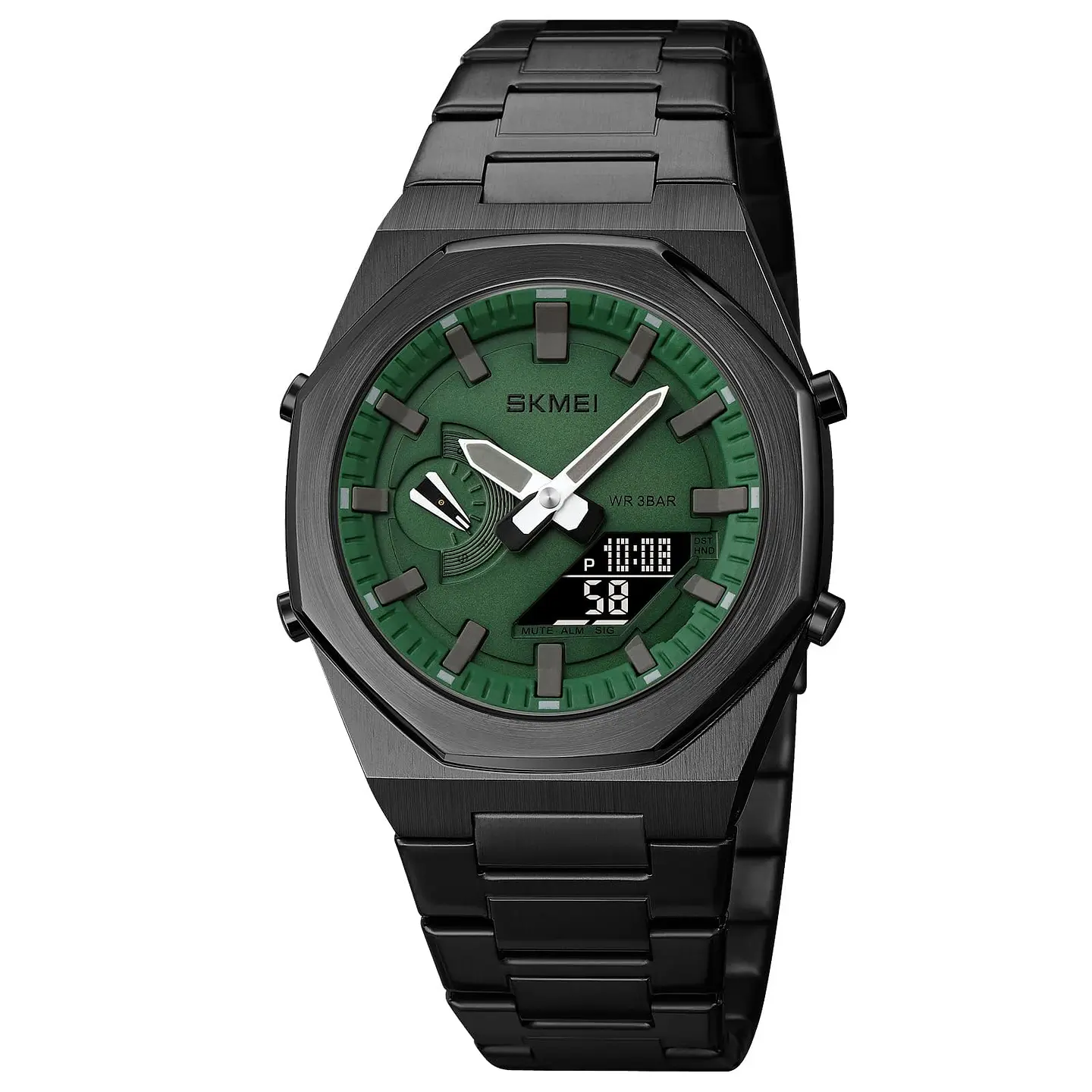 RELOJ SKMEI 1816 BLACK AND GREEN 1
